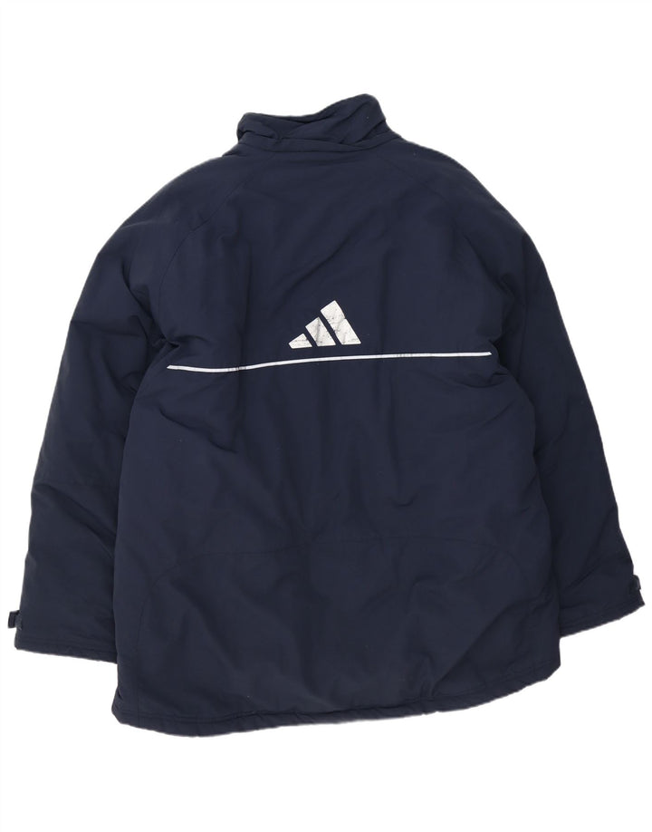 Мужская утепленная куртка Adidas UK 42 XL темно-синяя из полиэстера