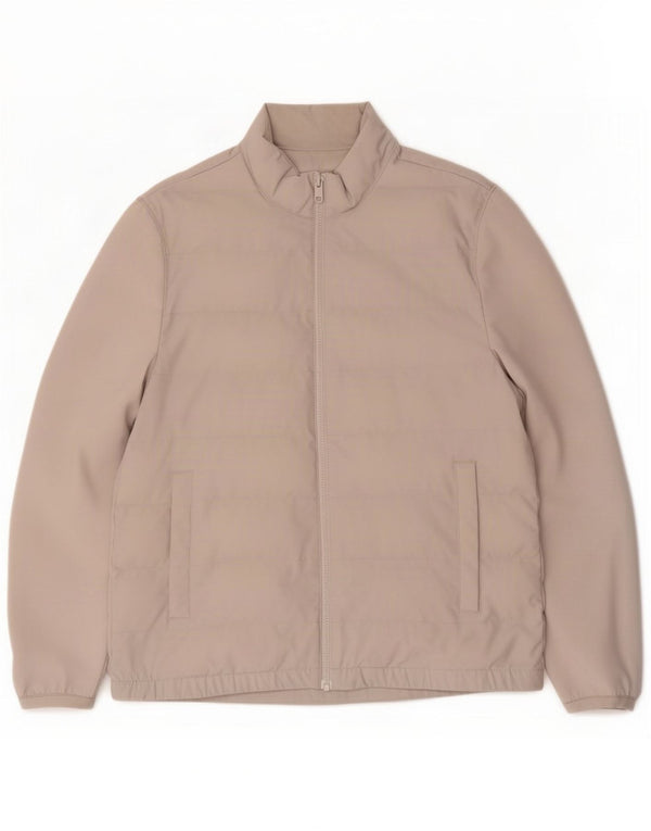 Мужская стеганая куртка Zara UK 38, средний серый полиэстер