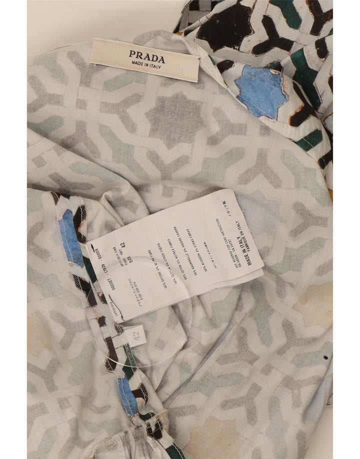 Женский сарафан Prada IT 42, средний разноцветный хлопок с геометрическим узором