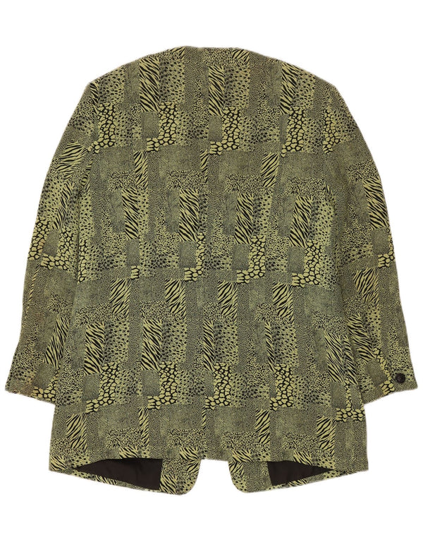 Женский удлиненный пиджак BARUCH UK 16, большой зеленый с животным принтом