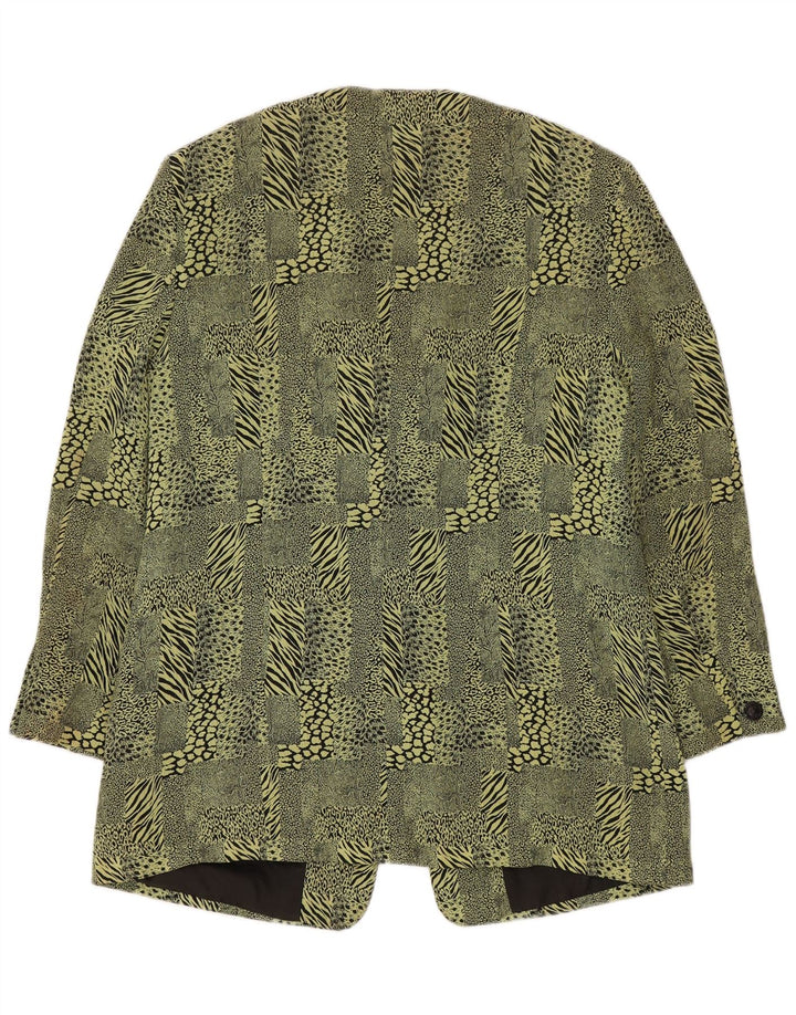 Женский удлиненный пиджак BARUCH UK 16, большой зеленый с животным принтом