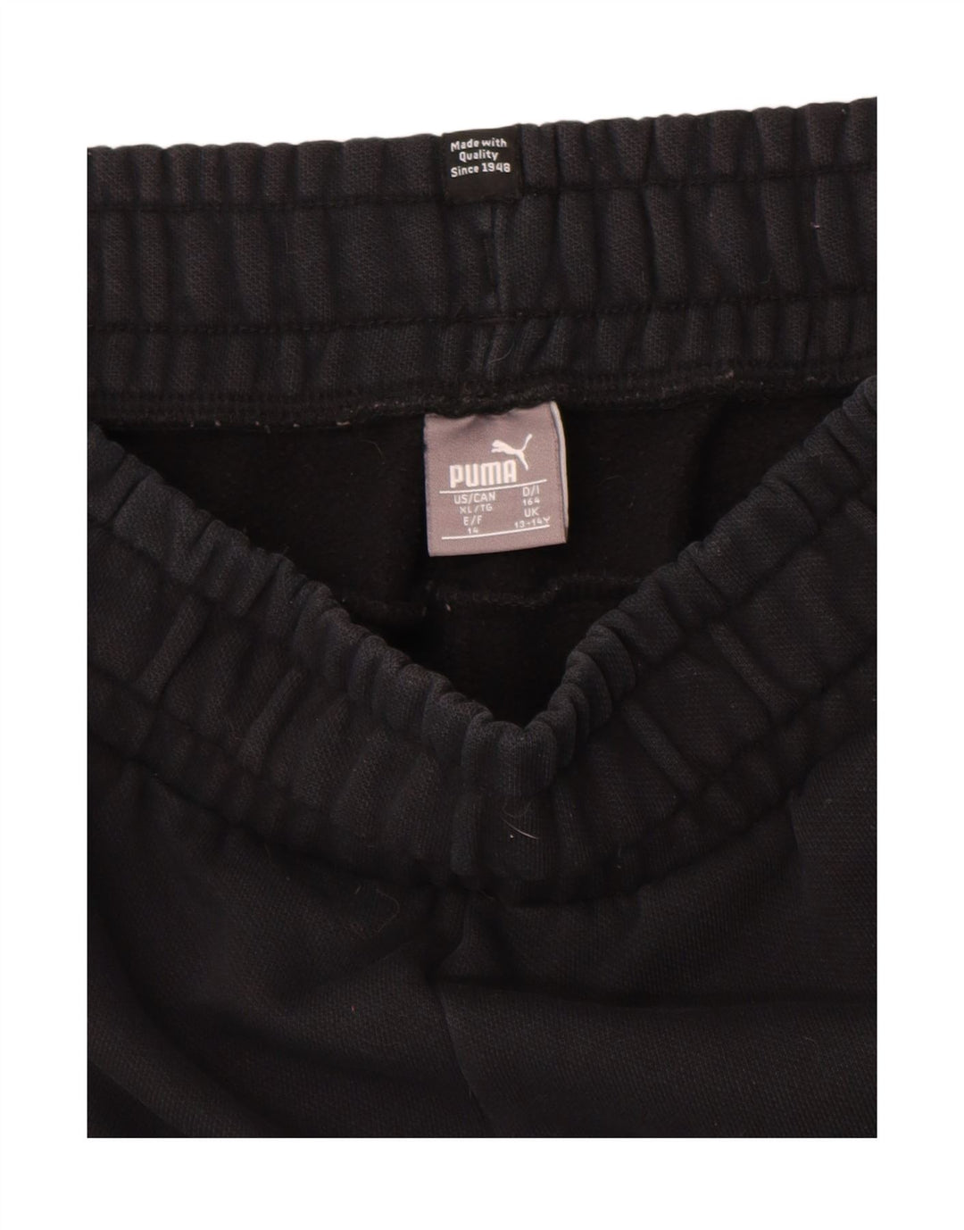 PUMA Спортивный костюм с графическим рисунком для мальчиков, брюки для бега, 13–14 лет, черный хлопок