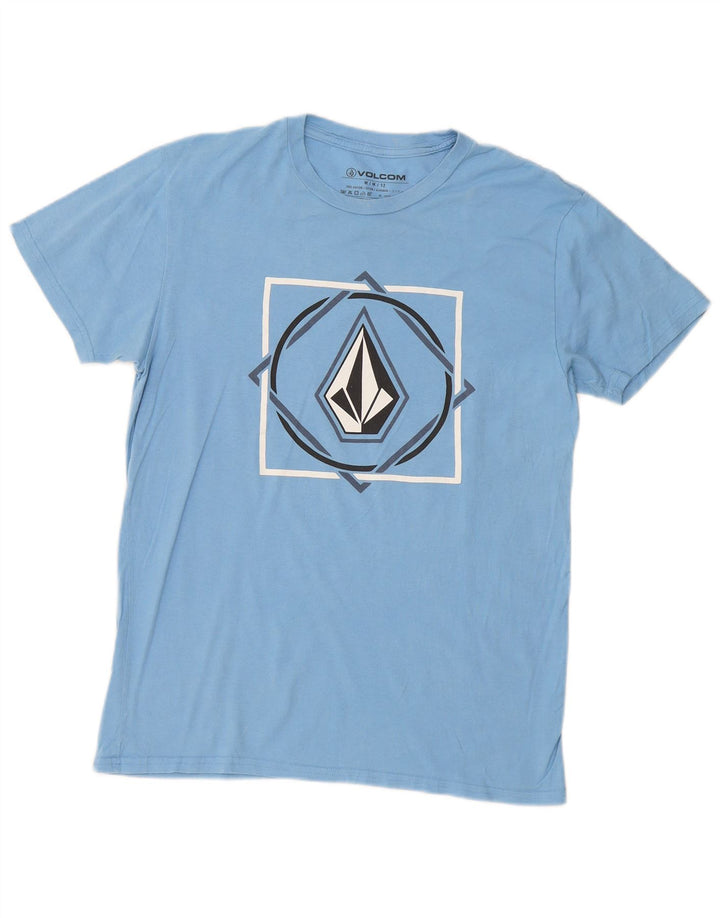 Мужская футболка Volcom с рисунком Top UK 14, средний синий хлопок