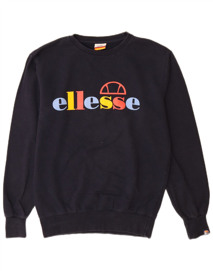 Ellesse Мужской свитшот с рисунком, средний темно-синий хлопковый джемпер