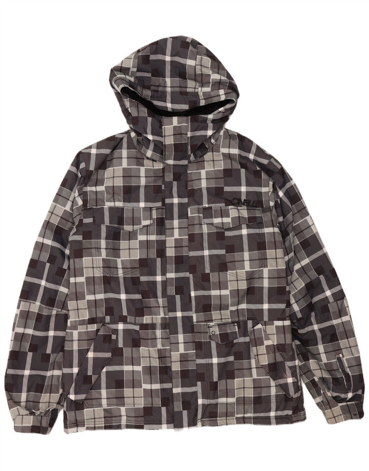 Мужская ветровка с капюшоном O'NEILL UK 40, большая серая с геометрическим рисунком