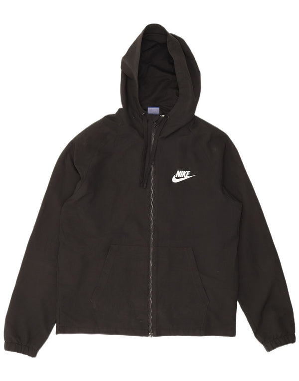 Мужская спортивная куртка с капюшоном Nike, средний черный полиэстер