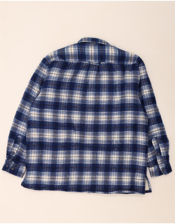 Винтажная мужская фланелевая рубашка Lumberjack, большая синяя клетка, акрил