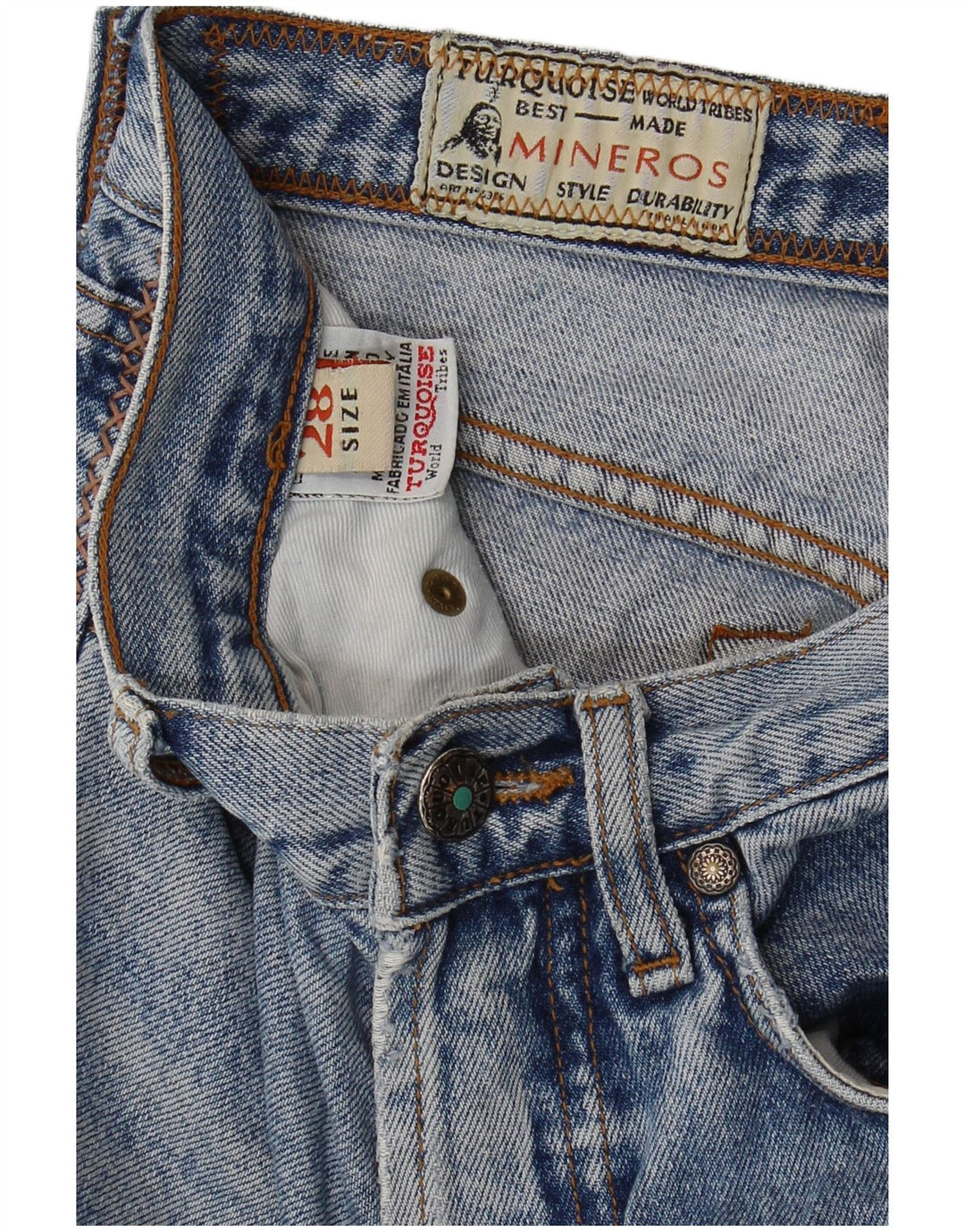 VINTAGE Womens Cropped Jeans W28 L26 Blue Cotton