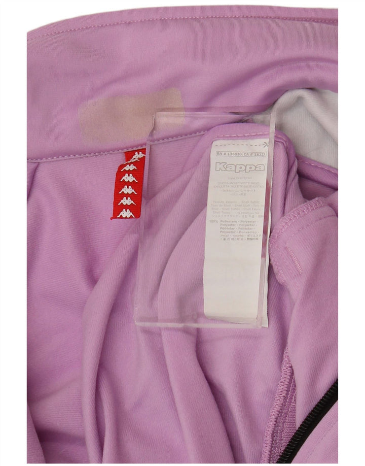 KAPPA Женский спортивный костюм с графическим рисунком, верхняя куртка UK 16, большой фиолетовый с цветными блоками