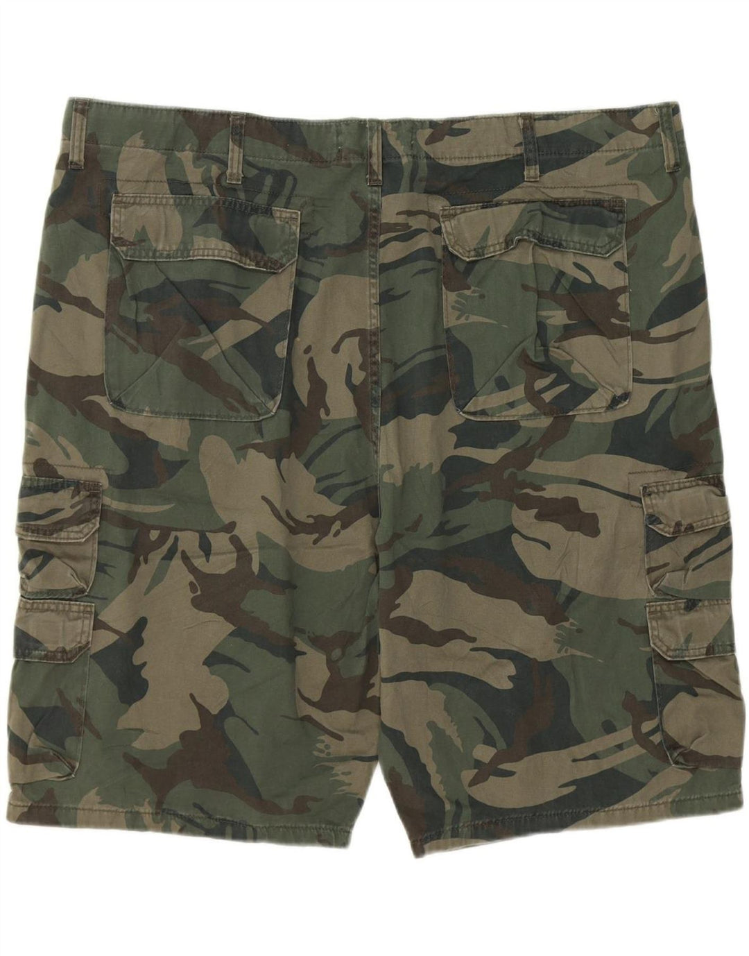 WRANGLER Mens Cargo Shorts W46 3XL Green Camouflage Cotton