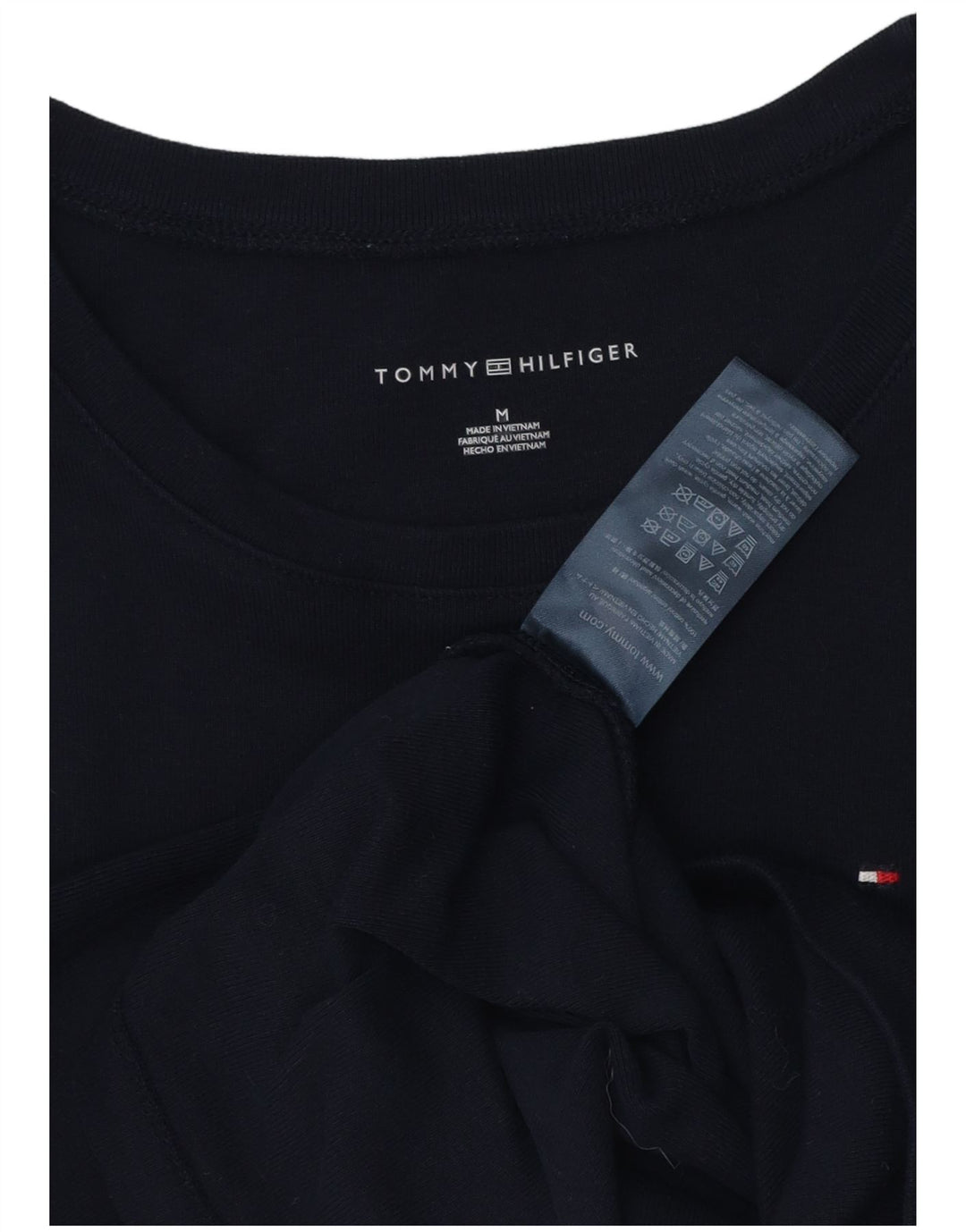 TOMMY HILFIGER Женская футболка Top UK 12 Medium Navy Blue Хлопок