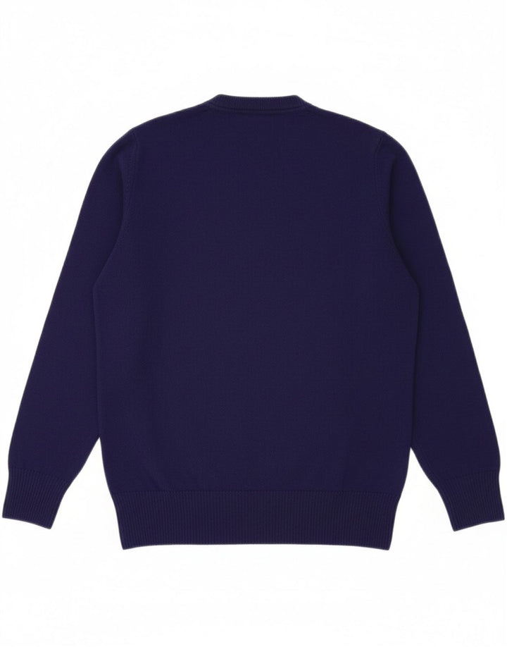 ZARA Mens V-Neck Jumper Sweater XL Navy Blue Vintage Zara and Second-Hand Zara from Messina Hembry 