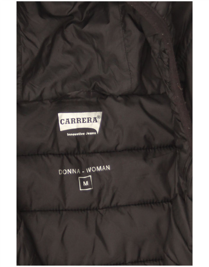 Женская стеганая куртка с капюшоном Carrera UK 14, средний черный полиамид