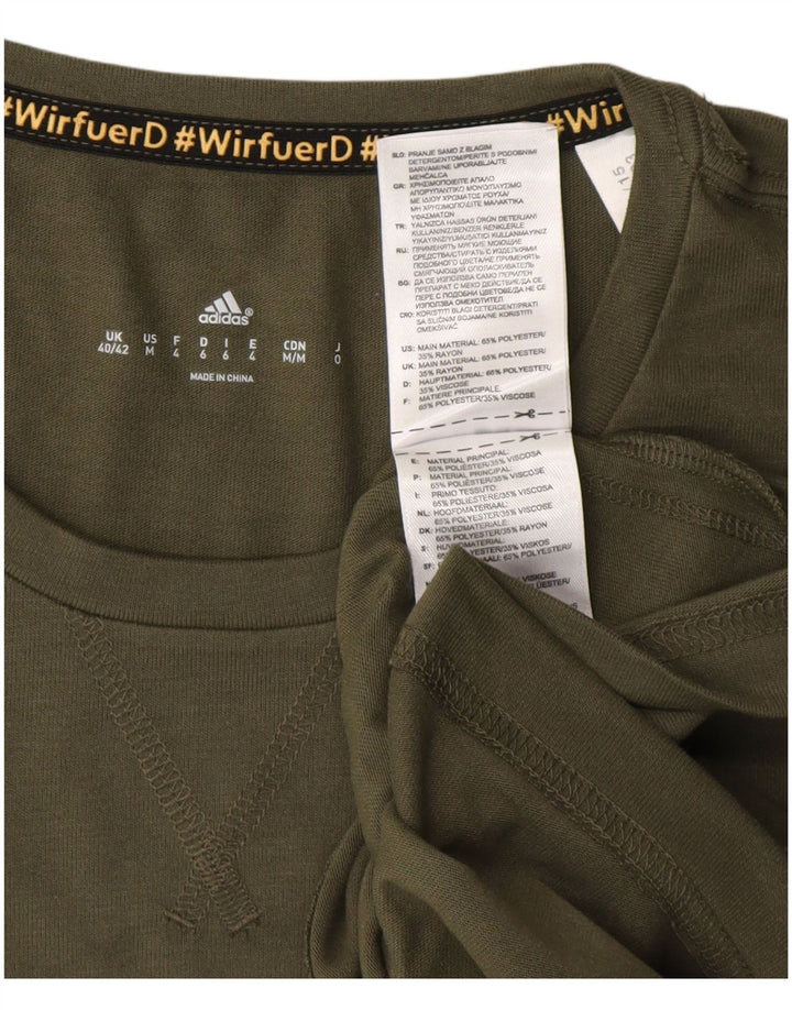 Мужская футболка ADIDAS Olympic Games с длинным рукавом, Великобритания, 40/42, средний цвет, хаки, полиэстер