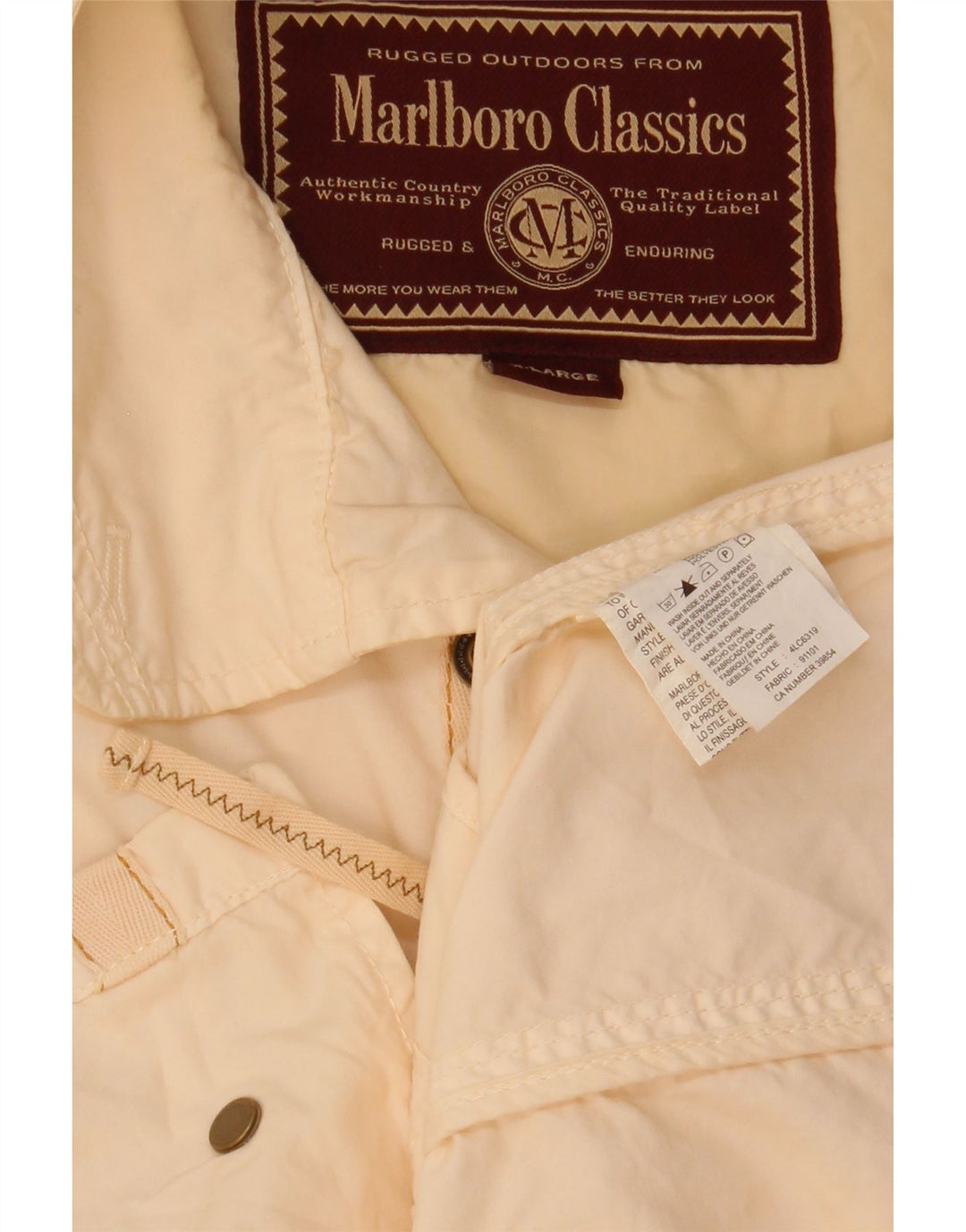 Мужская куртка Marlboro Classics UK 42 XL, бежевый хлопок