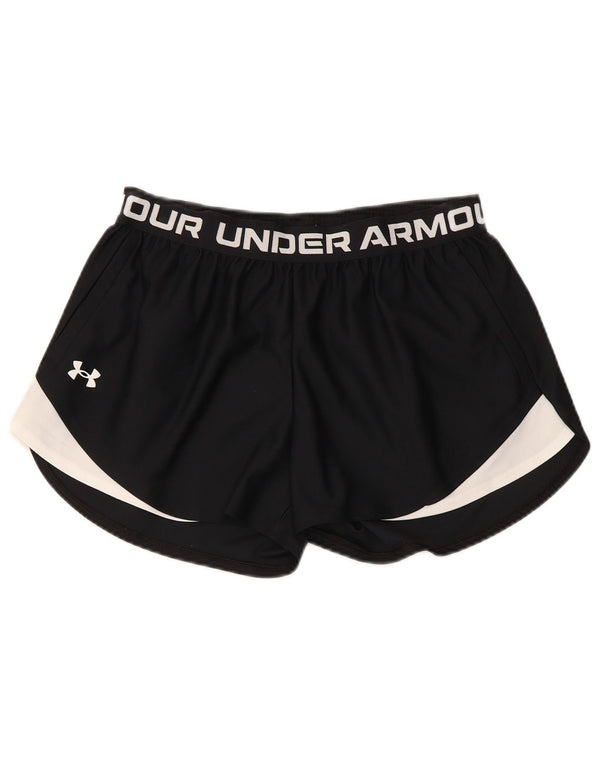 Женские спортивные шорты с рисунком Under Armour UK 12, средние черные спортивные шорты