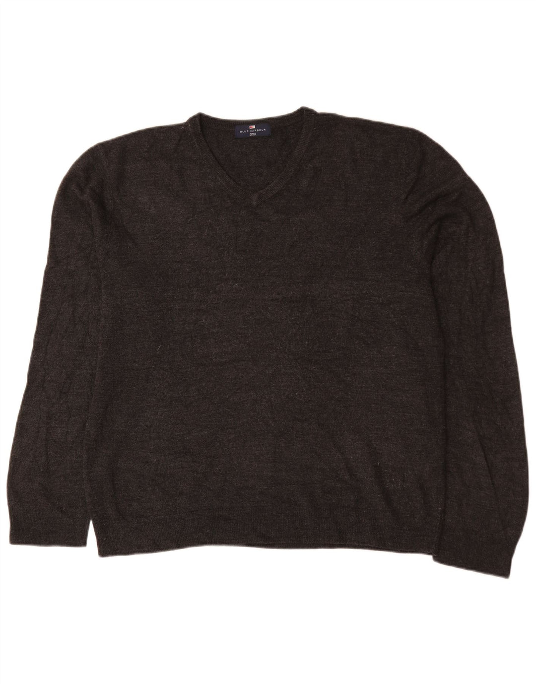 Мужской джемпер с v-образным вырезом Mark & Spencer Blue Harbour XL, серый акрил