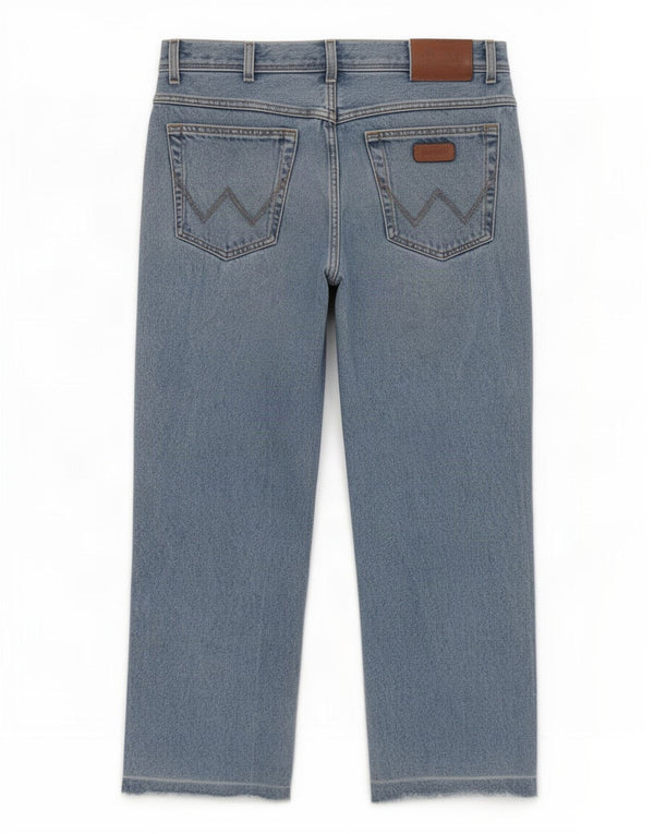 Мужские прямые джинсы Wrangler стандартного кроя W34 L28, синие, хлопок