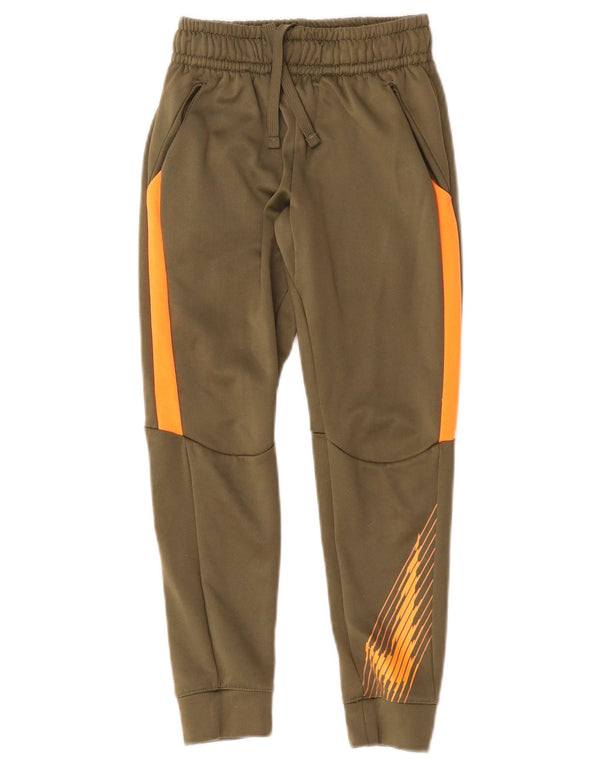 Спортивные брюки Dri Fit для мальчиков Nike, брюки для бега, 6–7 лет, XS, цвет хаки, цветной блок