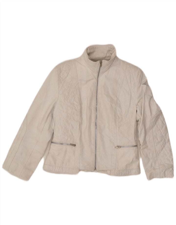 Женская кожаная косуха Mitici Anni UK 18 XL, белая