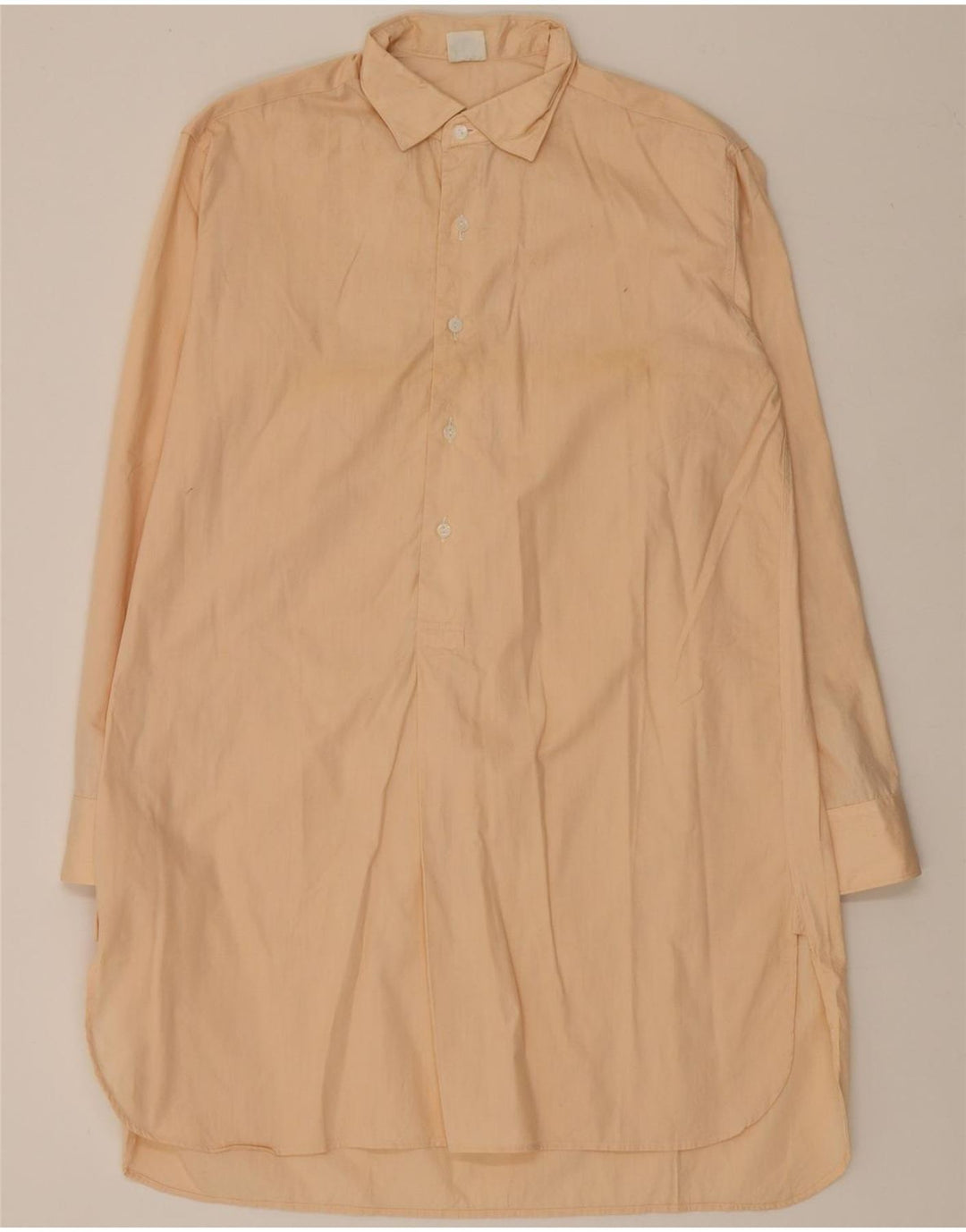 VINTAGE Womens Oversized Pullover Shirt Dress EU 40 Medium Beige Vintage Vintage and Second-Hand Vintage from Messina Hembry 