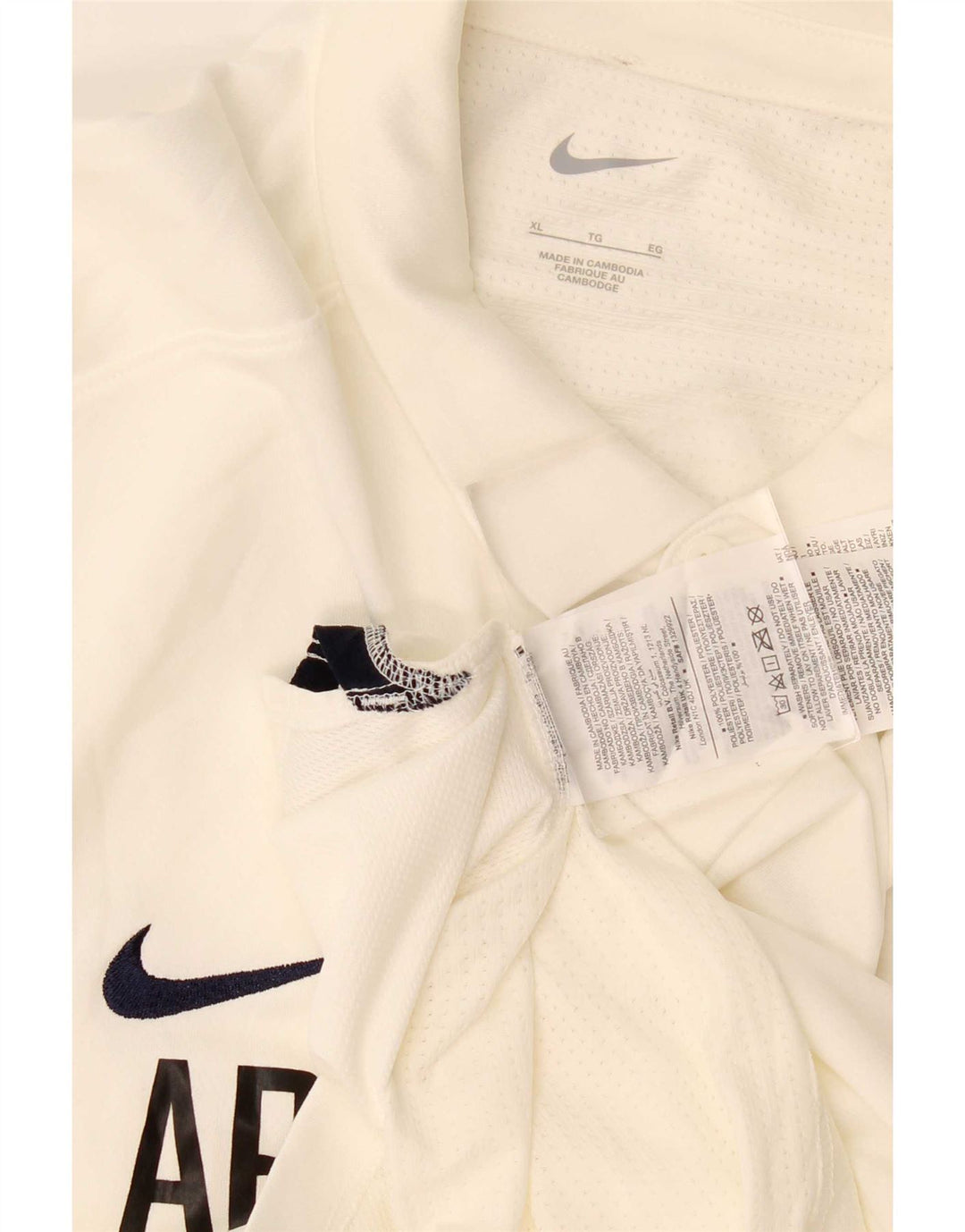 Мужская рубашка-поло с рисунком Nike XL из белого полиэстера