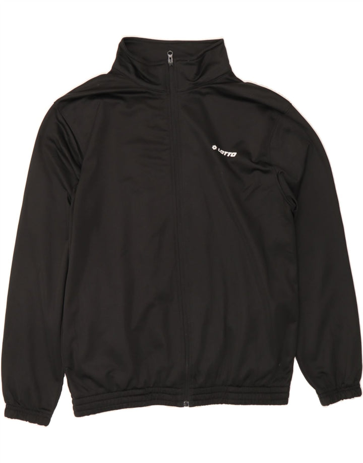 LOTTO Mens Tracksuit Top Jacket Large Black Polyester Vintage Lotto and Second-Hand Lotto from Messina Hembry 