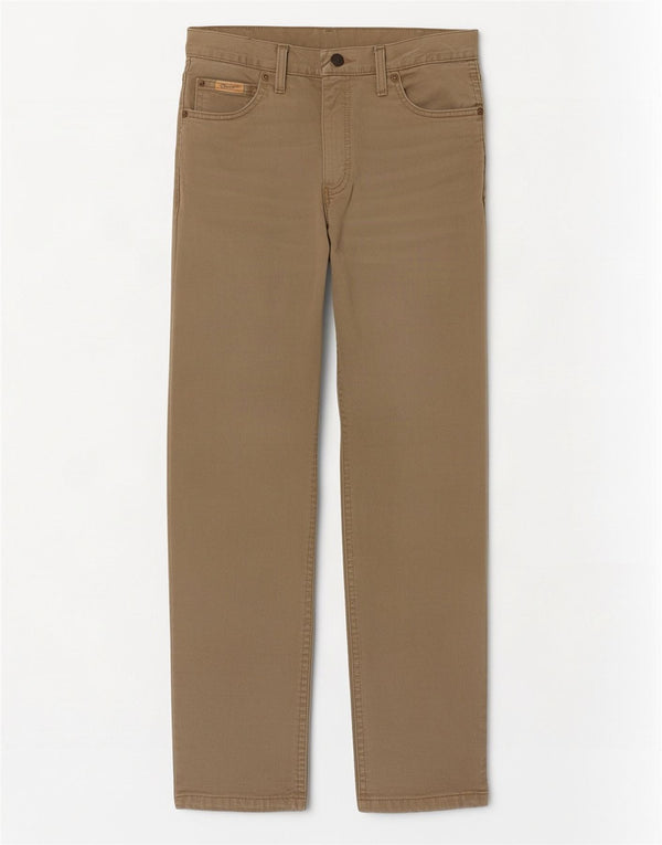 Мужские прямые повседневные брюки Wrangler Texas W31 L32, бежевый хлопок