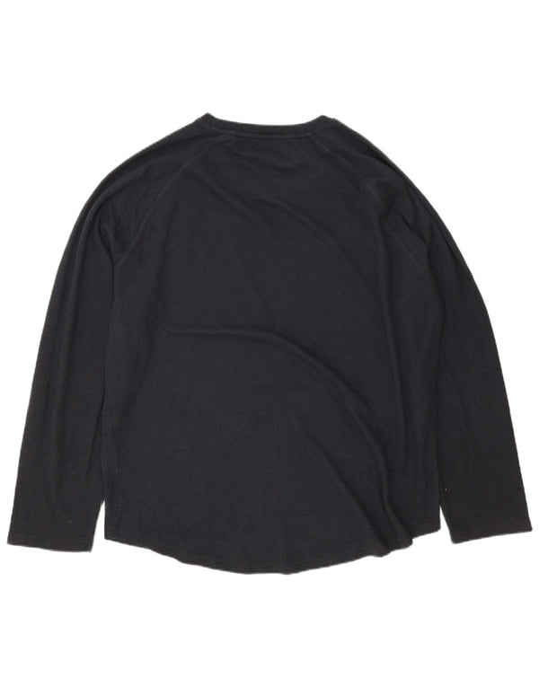 Crew Clothing Мужской топ с длинным рукавом 2XL, черный хлопок