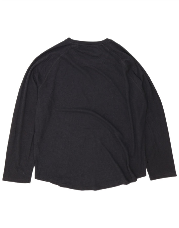 Crew Clothing Мужской топ с длинным рукавом 2XL, черный хлопок