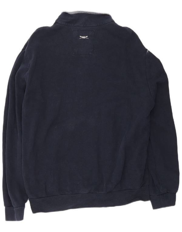 Crew Clothing Мужской свитшот с воротником на молнии Джемпер XL Темно-синий хлопок