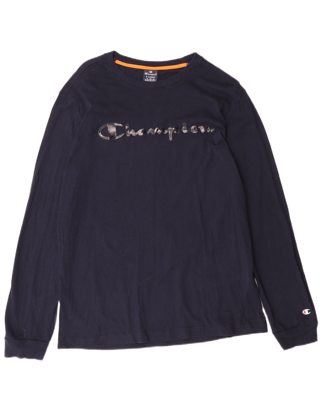 Женская футболка с рисунком Champion, топ XL, темно-синий, хлопок