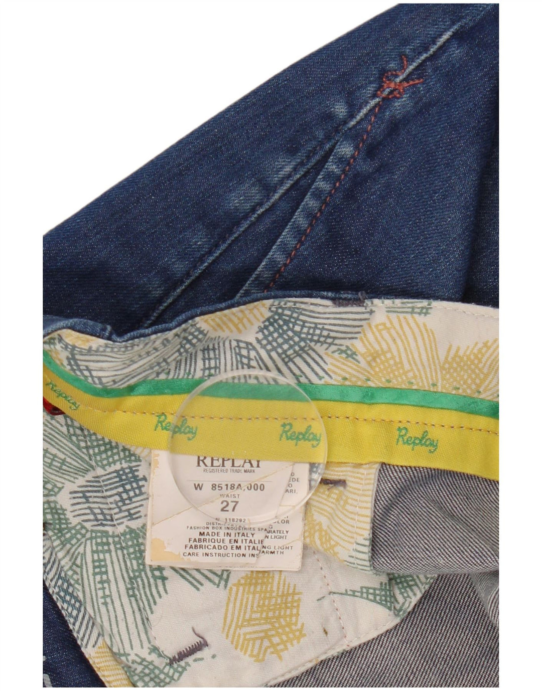 Женские джинсовые шорты REPLAY W27, маленькие синие, хлопок