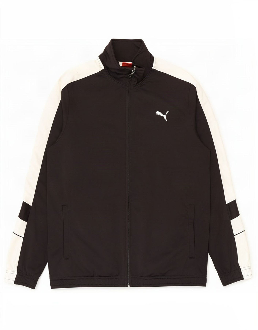 Мужской спортивный костюм Puma, верхняя куртка среднего черного цвета с цветными блоками