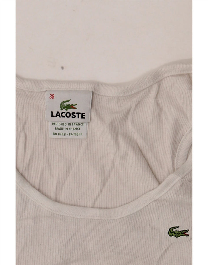 Lacoste Женский жилет, размер 38, средний белый хлопок
