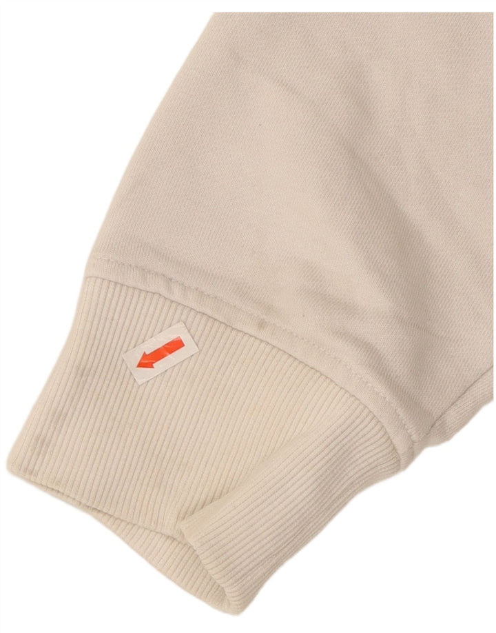 FILA Мужской свитер с капюшоном и молнией с графическим рисунком, большой белый хлопок с цветными блоками