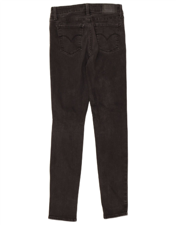 Levi's Womens 711 Distressed Skinny Jeans W27 L30 Grey Cotton