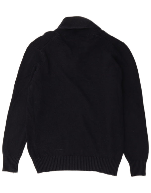 Мужской джемпер с отложным воротником Zara, большой темно-синий