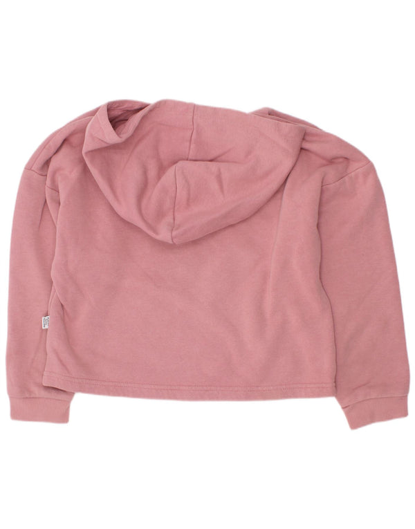 Джемпер с капюшоном Puma для девочек 7-8 лет, розовый хлопок