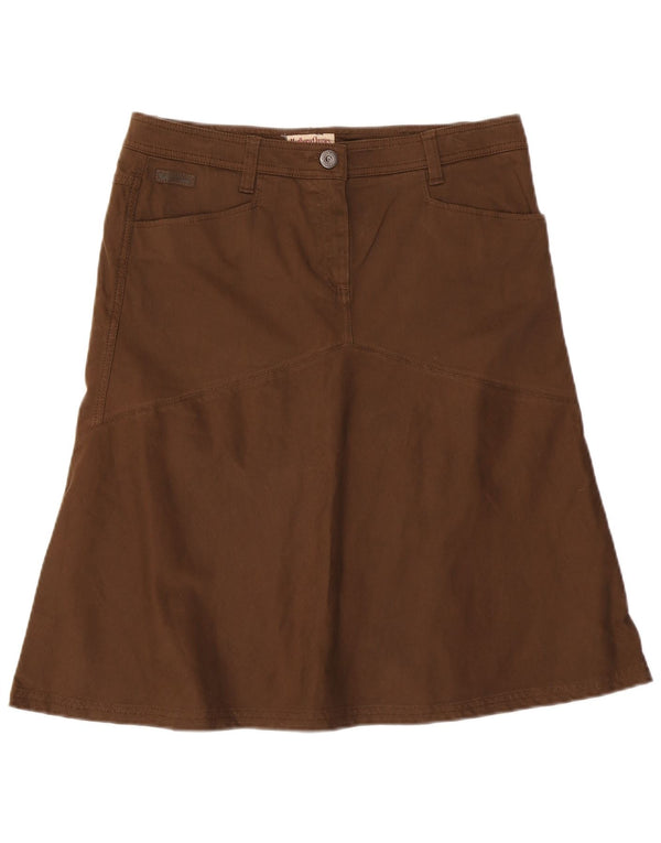 Женская юбка-трапеция Marlboro Classics EU 48 XL W36 Коричневая классическая хлопковая юбка