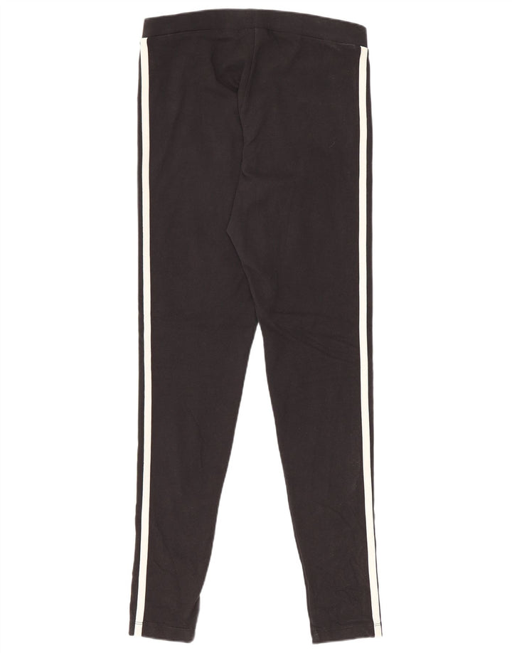 Женские леггинсы Adidas UK 10, маленькие черные хлопковые