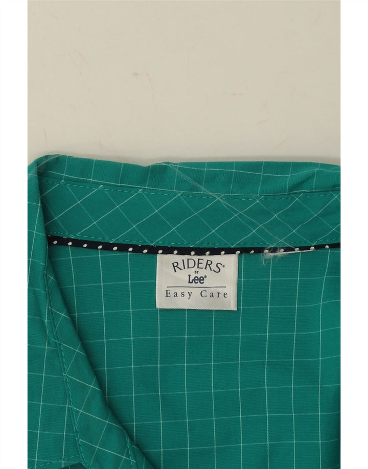 LEE Womens Riders Oversized Shirt UK 20 2XL Green Check Vintage Lee and Second-Hand Lee from Messina Hembry 