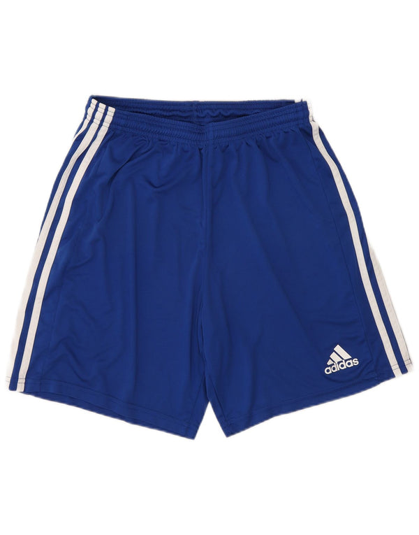 Мужские спортивные шорты Adidas с рисунком, большие синие спортивные шорты из полиэстера