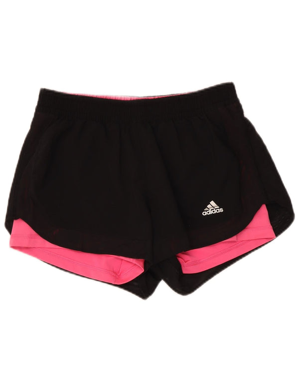 Женские спортивные шорты Adidas Climalite UK 8/10, маленькие черные из полиэстера