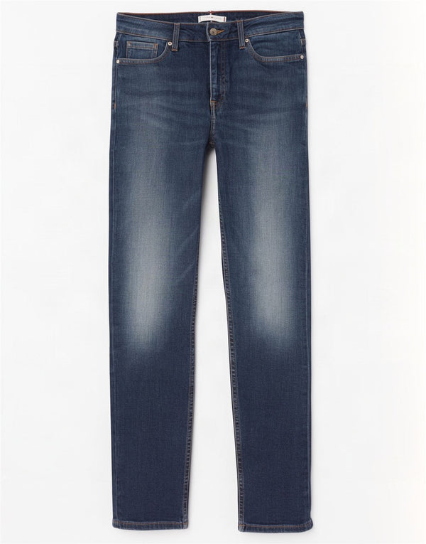 Женские прямые джинсы Tommy Hilfiger Rome RW W27 L30, синий хлопок