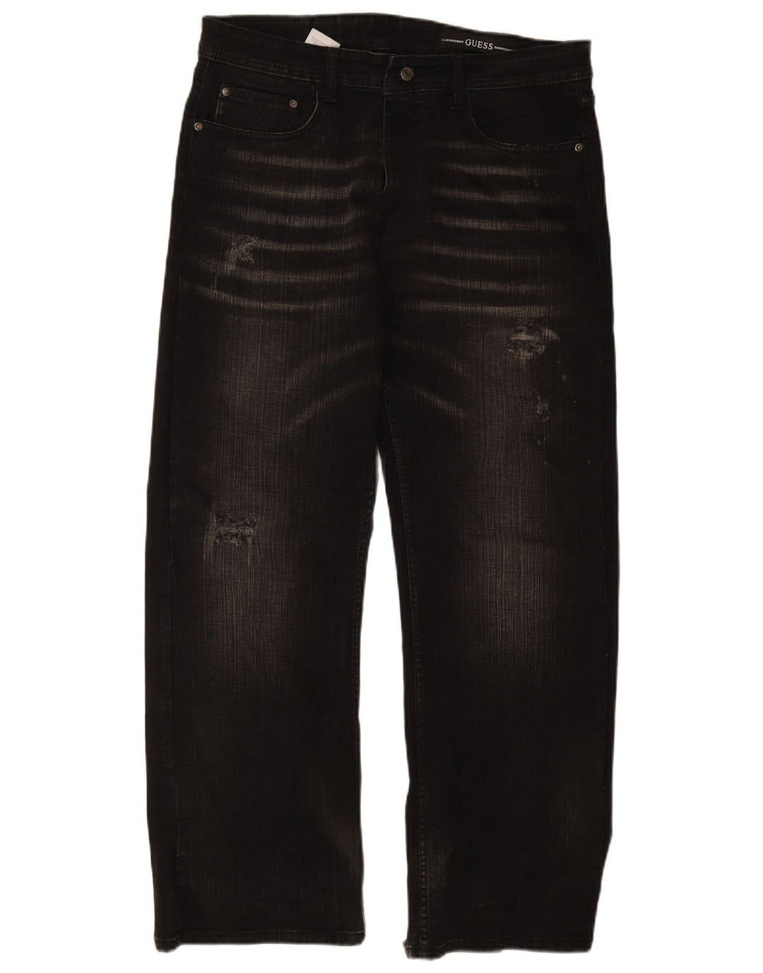 Мужские прямые джинсы GUESS W36 L30, черный хлопок