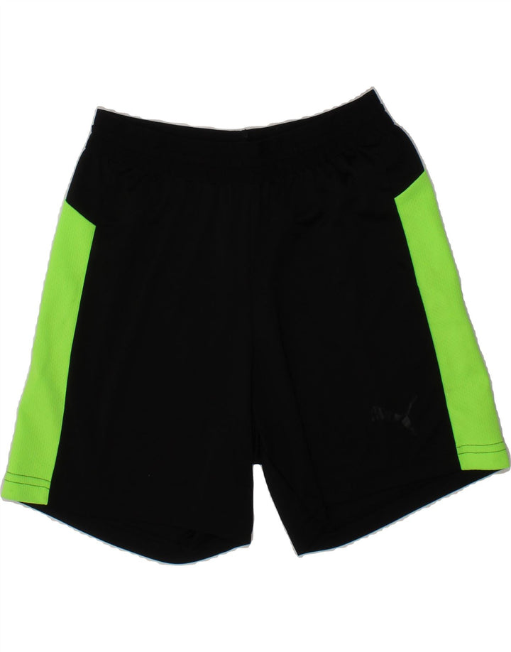 PUMA Boys Sport Shorts 9-10 Years  Black Colourblock Polyester Vintage Puma and Second-Hand Puma from Messina Hembry 