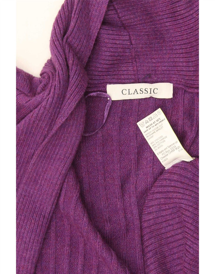 Женский открытый кардиган Marks & Spencer UK 14, средний фиолетовый, вискоза