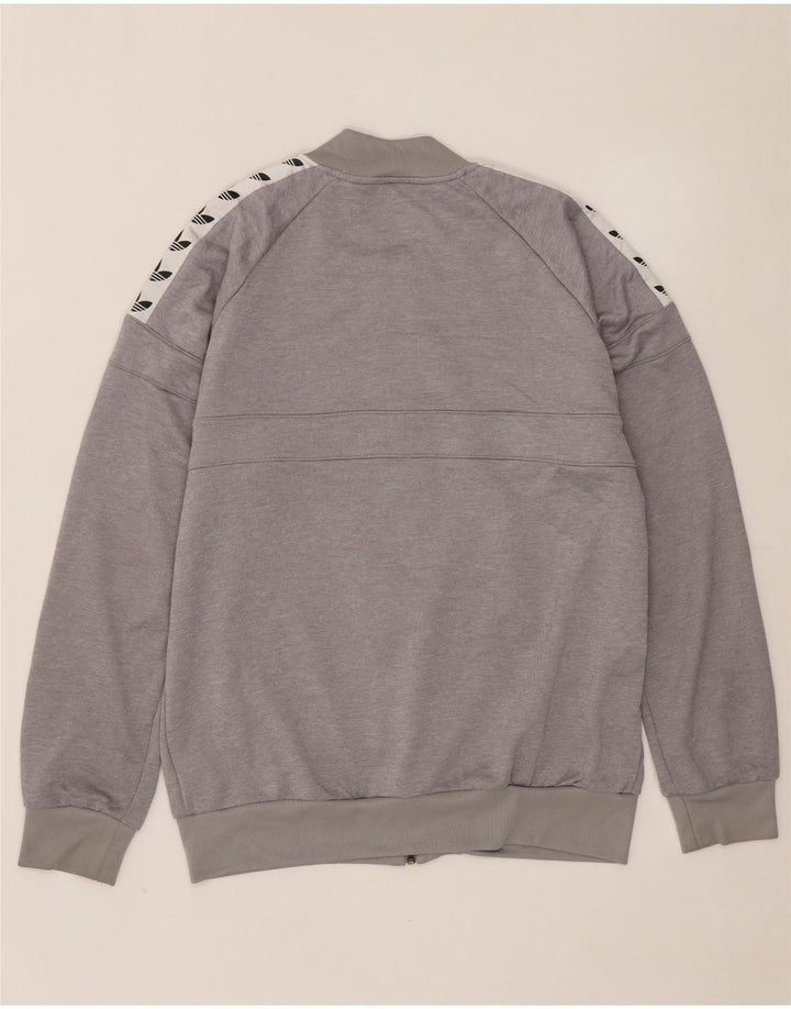 Мужская спортивная куртка ADIDAS с графическим рисунком, большая серая полиэстер с цветными блоками
