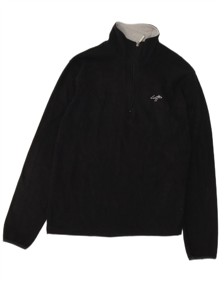 LOTTO Мужской флисовый джемпер с воротником на молнии XL, черный полиэстер